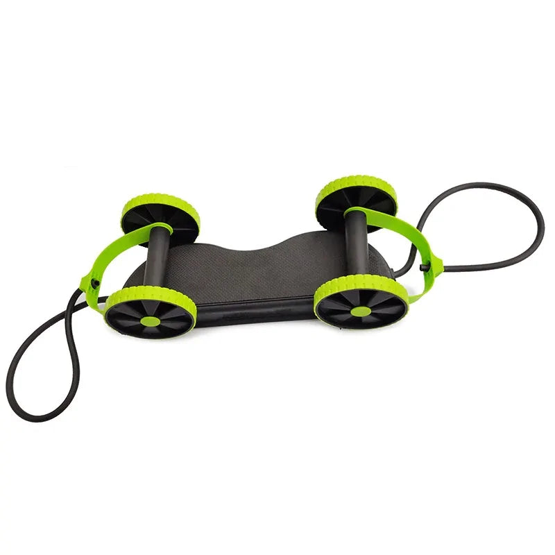 AB Wheels Roller with Abdominal Resistance Pull Rope