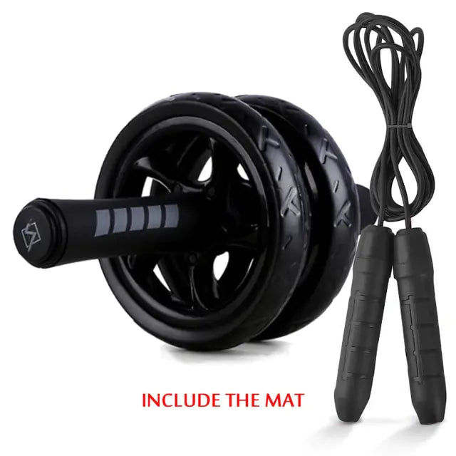 Ultimate Strength AB Wheel Roller and Jump Rope Set with Mat – Sculpt, Strengthen & Transform