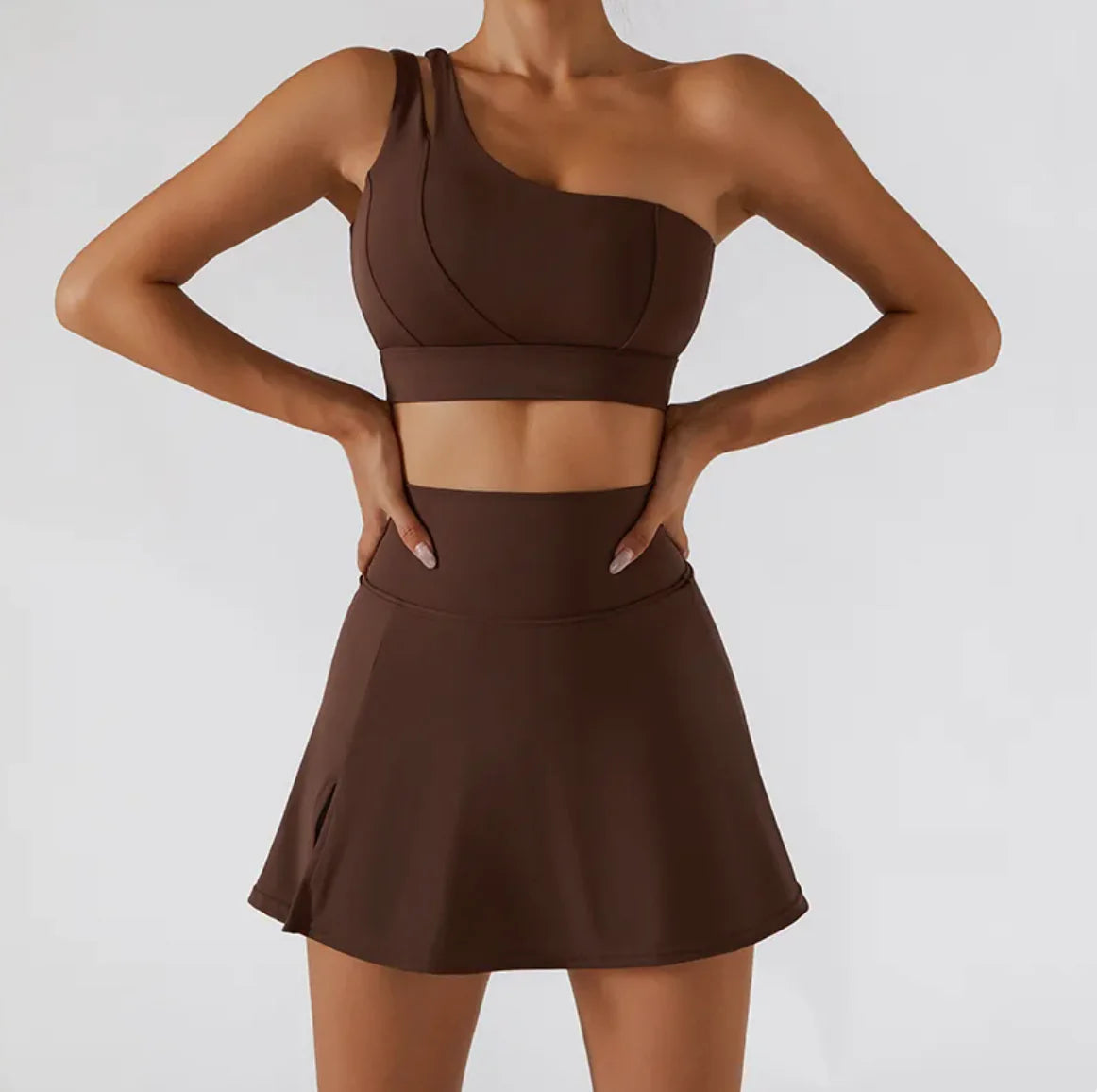 One Shoulder Stretch Yoga Activewear Set